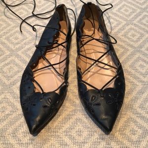 Navy blue J. Crew flats